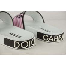 Load image into Gallery viewer, Dolce &amp; Gabbana Elegant White Canvas &amp; Leather Slippers
