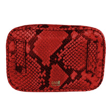 Load image into Gallery viewer, Cavalli Class Chic Python-Print Calfskin Clutch
