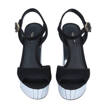 Load image into Gallery viewer, Dolce &amp; Gabbana Elegant Silk Crepe Jewel Buckle Sandals
