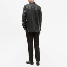 Load image into Gallery viewer, Gucci Vintage-Inspired Luxe Black Leather Shirt Jacket
