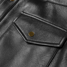 Load image into Gallery viewer, Gucci Vintage-Inspired Luxe Black Leather Shirt Jacket
