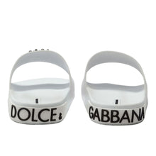 Load image into Gallery viewer, Dolce &amp; Gabbana Elegant White Calfskin Rubber Slippers
