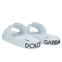 Load image into Gallery viewer, Dolce &amp; Gabbana White Embellished Rubber Slippers for Men
