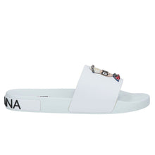 Load image into Gallery viewer, Dolce &amp; Gabbana White Embellished Rubber Slippers for Men
