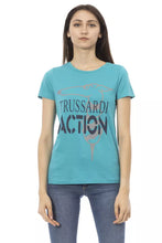 Load image into Gallery viewer, Trussardi Action Elegant Light Blue Short Sleeve Tee
