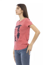 Load image into Gallery viewer, Trussardi Action Chic Pink Cotton-Blend Tee with Elegant Print
