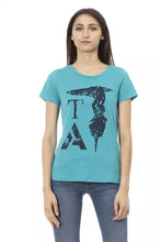 Load image into Gallery viewer, Trussardi Action Elegant Light Blue Tee with Chic Front Print
