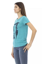 Load image into Gallery viewer, Trussardi Action Elegant Light Blue Tee with Chic Front Print
