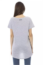 Load image into Gallery viewer, Trussardi Action Chic Gray Round Neck Tee with Unique Print

