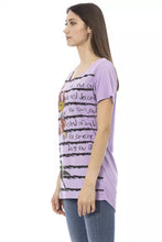 Load image into Gallery viewer, Trussardi Action Chic Purple Short Sleeve Round Neck Tee
