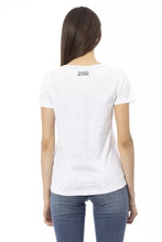 Load image into Gallery viewer, Trussardi Action Chic White Cotton Blend Tee with Front Print
