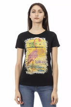 Load image into Gallery viewer, Trussardi Action Chic Black Round Neck Tee with Front Print
