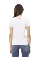 Load image into Gallery viewer, Trussardi Action Chic White Tee with Graphic Flair
