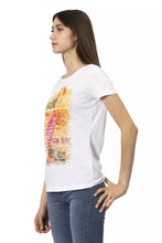 Load image into Gallery viewer, Trussardi Action Chic White Tee with Graphic Flair
