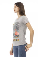 Load image into Gallery viewer, Trussardi Action Chic Gray Round Neck Tee with Front Print
