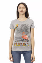 Load image into Gallery viewer, Trussardi Action Chic Gray Round Neck Tee with Front Print
