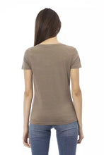Load image into Gallery viewer, Trussardi Action Elegant Brown Tee with Chic Front Print
