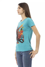 Load image into Gallery viewer, Trussardi Action Elegant Light Blue Cotton Blend Tee
