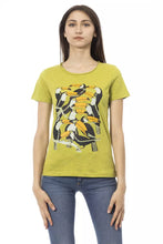 Load image into Gallery viewer, Trussardi Action Elegant Green Tee with Chic Front Print
