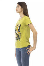 Load image into Gallery viewer, Trussardi Action Elegant Green Tee with Chic Front Print
