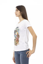 Load image into Gallery viewer, Trussardi Action Elegant White Short Sleeve Tee with Front Print

