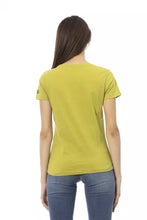 Load image into Gallery viewer, Trussardi Action Chic Green Tee with Artistic Front Print

