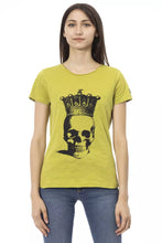 Load image into Gallery viewer, Trussardi Action Chic Green Short Sleeve Tee with Unique Front Print
