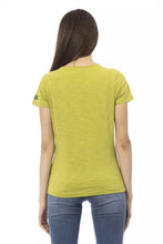 Load image into Gallery viewer, Trussardi Action Chic Green Short Sleeve Tee with Unique Front Print
