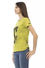 Load image into Gallery viewer, Trussardi Action Chic Green Short Sleeve Tee with Unique Front Print
