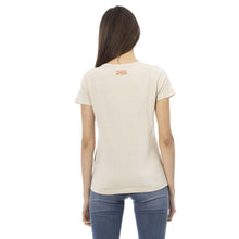 Load image into Gallery viewer, Trussardi Action Beige Short Sleeve Tee with Front Print
