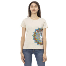 Load image into Gallery viewer, Trussardi Action Beige Short Sleeve Tee with Front Print
