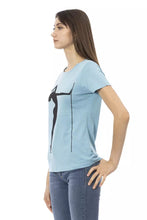 Load image into Gallery viewer, Trussardi Action Chic Light Blue Short Sleeve Round Neck Tee
