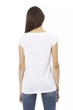 Load image into Gallery viewer, Trussardi Action Chic White Cotton-Blend Tee with Bold Print
