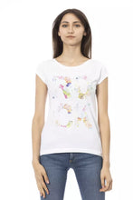 Load image into Gallery viewer, Trussardi Action Chic White Tee with Front Print Detail
