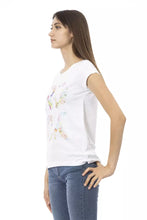Load image into Gallery viewer, Trussardi Action Chic White Tee with Front Print Detail
