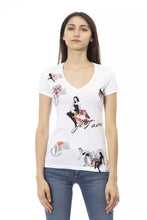 Load image into Gallery viewer, Trussardi Action Chic V-Neck Tee with Graphic Elegance
