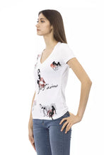 Load image into Gallery viewer, Trussardi Action Chic V-Neck Tee with Graphic Elegance
