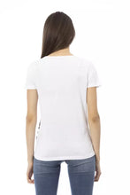 Load image into Gallery viewer, Trussardi Action Chic White Tee with Elegant Front Print
