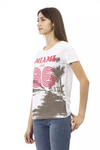 Load image into Gallery viewer, Trussardi Action Chic White Tee with Elegant Front Print

