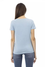 Load image into Gallery viewer, Trussardi Action Elegant Light Blue Tee with Artistic Front Print
