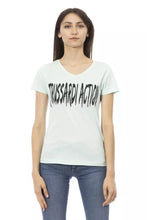 Load image into Gallery viewer, Trussardi Action Elegant Light Blue V-Neck Tee
