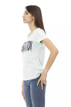 Load image into Gallery viewer, Trussardi Action Elegant Light Blue V-Neck Tee
