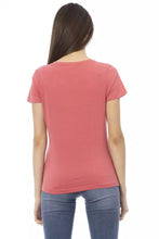 Load image into Gallery viewer, Trussardi Action Elegant Pink V-Neck Tee with Chic Print
