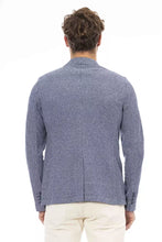 Load image into Gallery viewer, Distretto12 Chic Cotton-Linen Blend Blue Jacket
