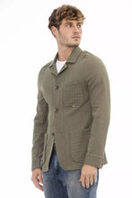 Load image into Gallery viewer, Distretto12 Elegant Green Fabric Jacket with Button Closure
