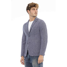 Load image into Gallery viewer, Distretto12 Elegant Blue Fabric Jacket with Classic Cut
