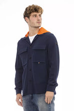 Load image into Gallery viewer, Distretto12 Sleek Waterproof Hooded Shirt in Blue
