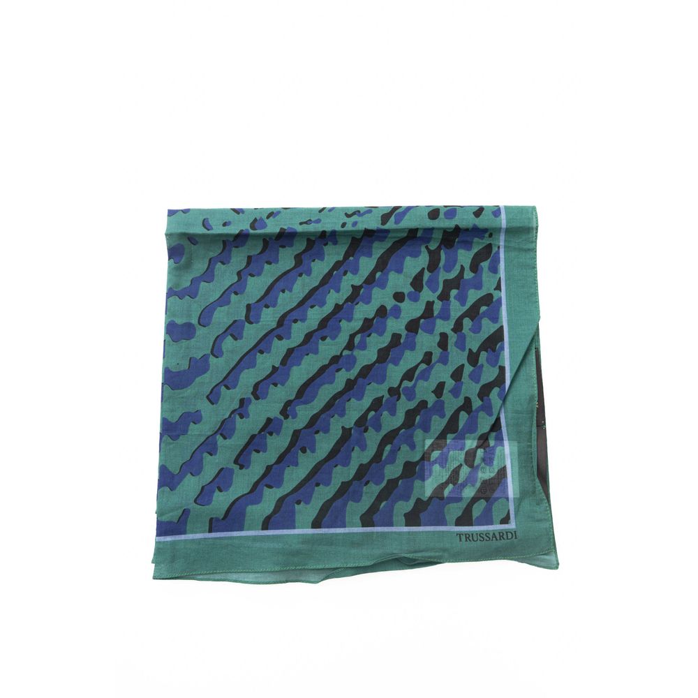 Trussardi Elegant Green Cotton Scarf