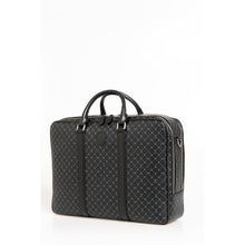 Load image into Gallery viewer, Trussardi Elegant Black Leather Briefcase with Shoulder Strap
