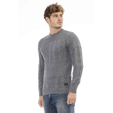 Load image into Gallery viewer, Distretto12 Elegant Gray Crewneck Wool Blend Sweater
